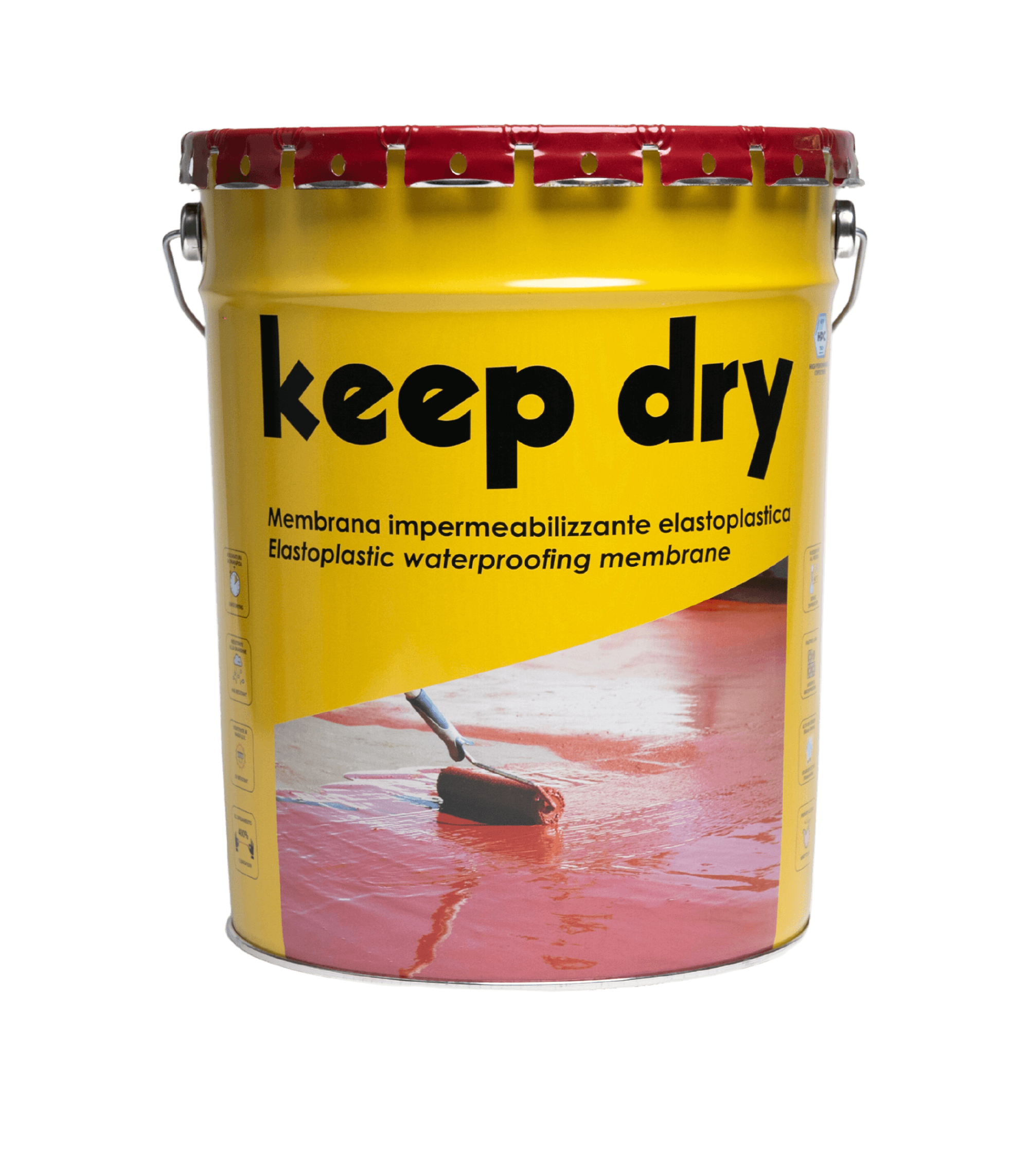 თხევადი ულტრაგამძლე მემბრანა - KEEP DRY 18KG ROSSO MARTE — თხევადი ჰიდროიზოლაცია